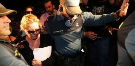 Maite Zaldívar, a su llegada a la prisión de Alhaurín de la Torre (Málaga).