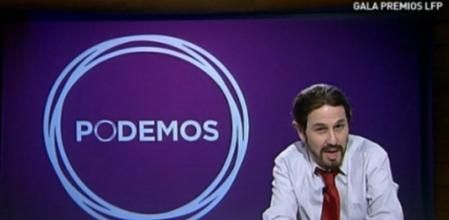 El programa que presenta el Gran Wyoming hizo una parodia de Pablo Iglesias con el humorista Joaquín Reyes