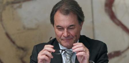 El presidente de la Generalitat, Artur Mas, durante la reunión semanal del Govern