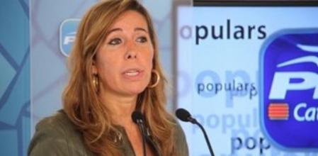 Alícia Sánchez-Camacho, presidenta del PPC, en la sede de su formación