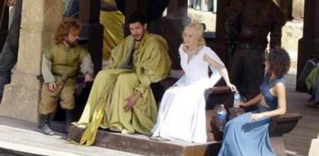 Foto filtrada del rodaje de 'Juego de Tronos' en la plaza de toros de Osuna durante el pasado mes de octubre