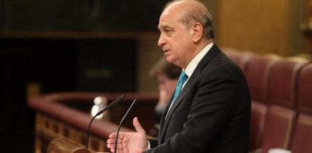El ministro del Interior, Jorge Fernández Díaz, defendiendo en el Congreso la ley de Seguridad Ciudadana