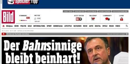 Captura de pantalla de la edición digital del diario alemán Bild