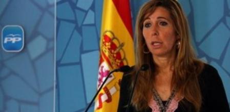 La presidenta de PPC, Alícia Sánchez-Camacho, en la sede de su partido.