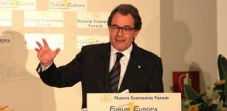 Artur Mas, durante su intervención en el almuerzao de Nueva Economía Fórum.