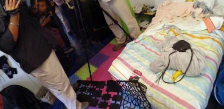 La habitación en la que vivió Abarca y su esposa después de huir por la desaparición de 43 estudiantes.