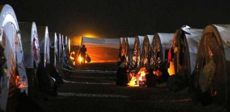 El campo de refugiados kurdos de Suruc, cerca de Kobane