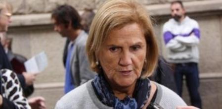 La presidenta del Parlament, Núria de Gispert, en un momento de su valoración de la jornada del 9-N