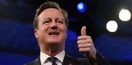 El primer ministro de Reino Unido, David Cameron, durante una conferencia en Londres ante empresarios.