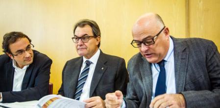 Josep Rull, Artur Mas y Lluís Corominas