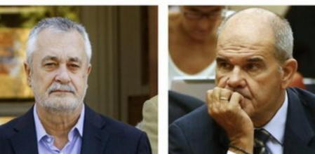 Fotografías de los expresidentes de la Junta de Andalucía, José Antonio Griñán y Manuel Chaves