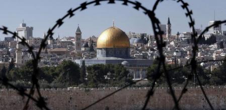 El enclave sagrado para los musulmanes, la Cúpula de la Roca, en la explanada de las mezquitas Alaqsa, en la Ciudad Vieja de Jerusalén.