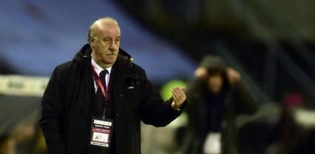 Vicente del Bosque durante el partido entre Alemania y España