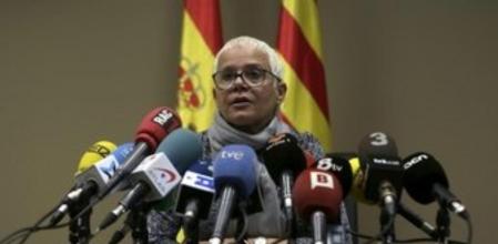 La Fiscal Jefe de Barcelona, Ana Magaldi, durante su comparecencia ante los medios de comunicación para leer un comunicado y remarcar que los fiscales de Barcelona pedirán, con el visto-bueno de la Fiscalía General del Estado (FGE), que se reabran todas las denuncias archivadas por juzgados de instrucción de la provincia sobre el proceso participativo de 9N.