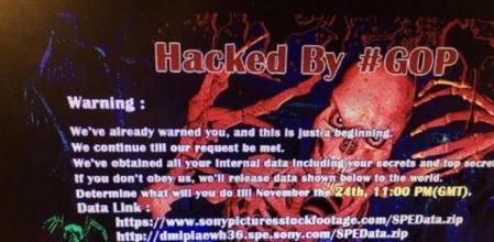 Imagen que aparecía en los sistemas internos de Sony Pictures tras el ataque del grupo de hackers GOP