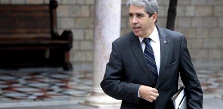 El portavoz y conseller de la Presidència, Francesc Homs, en el Palau de la Generalitat