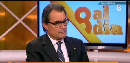 Artur Mas en la primera entrevista que ha concedido después de presentar su hoja de ruta para Catalunya tras el 9N