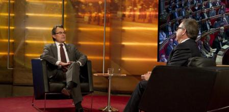 Artur Mas, entrevistado por Josep Cuní en 8TV