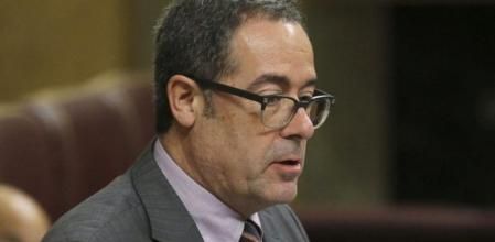 Pere Macias, durante su intervención en el pleno del Congreso