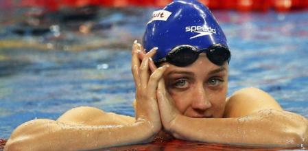 La nadadora Mireia Belmonte, durante el Mundial de piscina corta de Doha