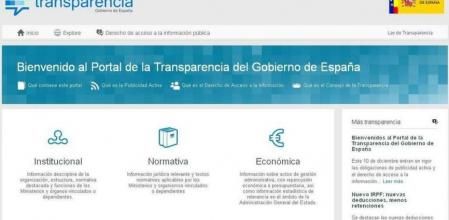 Captura de pantalla del portal de la transparencia del Gobierno