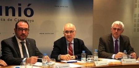 Espadaler, Duran y Toni Font, durante la reunión del comité de gobierno de UDC.