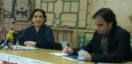 Ada Colau, durante la rueda de prensa de Guanyem Barcelona