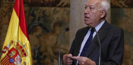 El ministro de Asuntos Exteriores, José Manuel García-Margallo, en el Palacio de Santa Cruz.