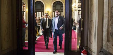 Artur Mas y Oriol Junqueras en una imagen de archivo en el Parlament