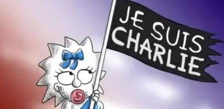 'Los Simpson' también quiso solidarizarse con el ataque terrorista que el semanario sufrió la semana pasada en su sede en París