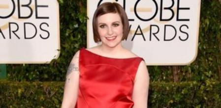 Lena Dunham en la 72 edición de los Globos de Oro