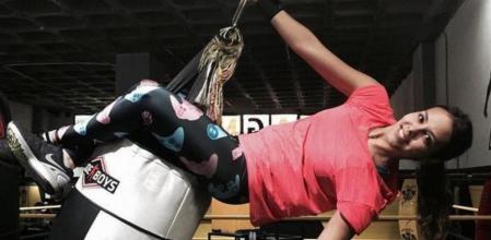 Cristina Pedroche en una fotografía colgada en Instagram en la que aparece en el gimnasio y sin maquillaje