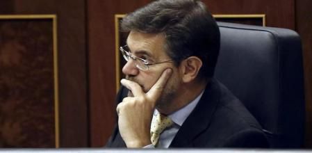 El ministro de Justicia, Rafael Catalá, durante el pleno del Congreso de los Diputados