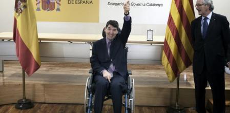 El guardia urbano Juan José Salas, en el 2013, tras recibir una alta condecoración