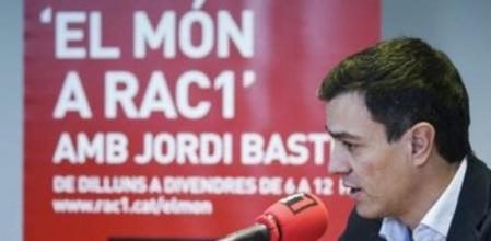 El líder del PSOE, Pedro Sánchez, en la entrevista en RAC1