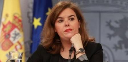 Soraya Sáenz de Santamaría, en la rueda de prensa posterior al Consejo de Ministros.