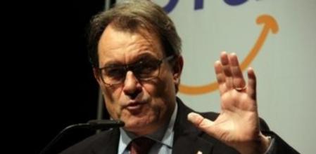 Artur Mas durante el discurso en el acto de presentación de Miquel Buch como candidato de CiU en Premià de Mar.