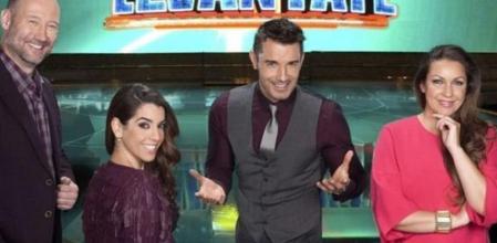 Jesús Vázquez, rodado de los 'coachs' de 'Levántate' Pedro García Aguado, Ruth Jiménez y Niña Pastori