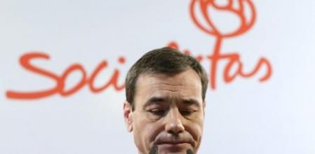 El todavía líder del PSM, Tomás Gómez, durante la rueda de prensa al anuncio del PSOE de destituirlo del cargo