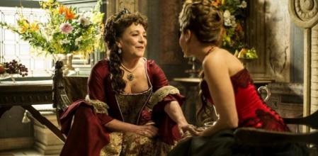 Carmen Maura en el rodaje de 'Águila roja'.