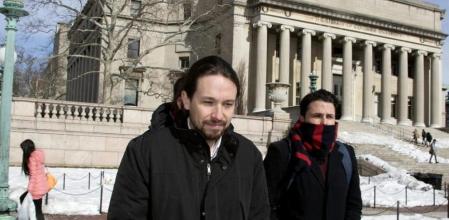 Pablo Iglesias abandona la Universidad de Columbia en Nueva York