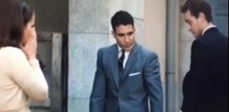 Miguel Ángel Silvestre y Peter Vives en el rodaje de 'Velvet'.