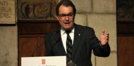 Artur Mas, durante el acto de presentación y conmemoración del Any de les Biblioteques.