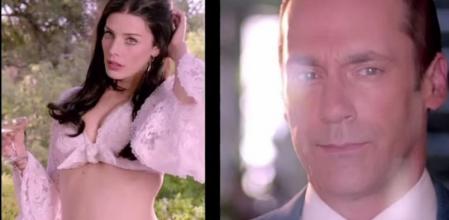 Jessica Paré y Jon Hamm son Megan y Don Draper.