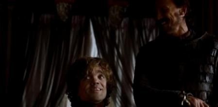 Peter Dinklage en una toma falsa de 'Juego de tronos'.