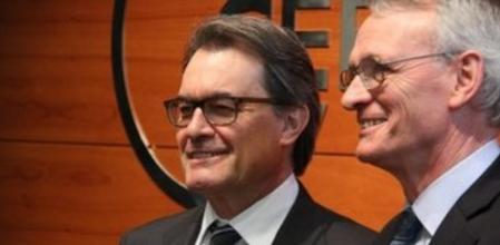 Artur Mas y Antón Costas, antes de la conferencia en el Cercle d'Economia.