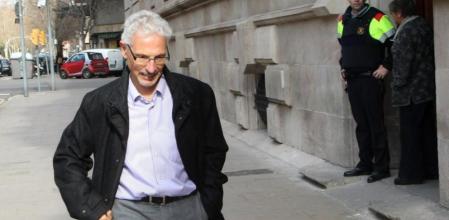 El juez Santiago Vidal a su salida a la Audiencia de Barcelona