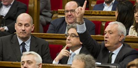 Los diputados del PPC Jordi Roca, Enric Millo y Santi Rodríguez