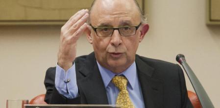 El ministro Cristóbal Montoro en una comparecencia en el Congreso en 2013 sobre el fraude fiscal