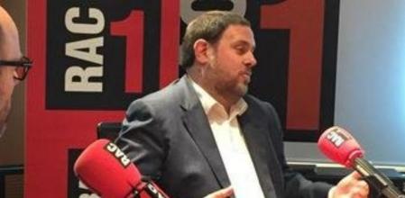 El líder de ERC, Oriol Junqueras, en la entrevista en RAC1.